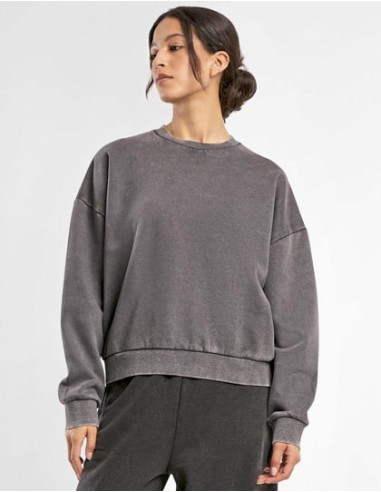BUI-BY301-Ladies Vintage Heavy Crewneck